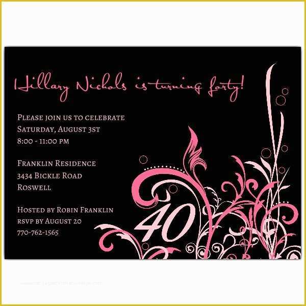 Free Online 40th Birthday Invitation Templates Of 40th Birthday Ideas Free Line 40th Birthday Invitation