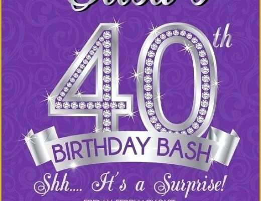 Free Online 40th Birthday Invitation Templates Of 40th Birthday Invitations – Peculiarsms