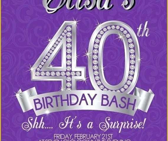 Free Online 40th Birthday Invitation Templates Of 40th Birthday Invitations – Peculiarsms