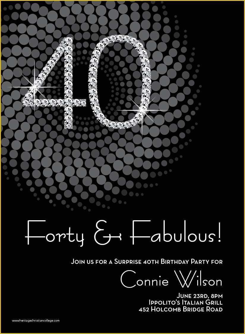 Free Online 40th Birthday Invitation Templates Of 8 40th Birthday Invitations Ideas and themes – Sample