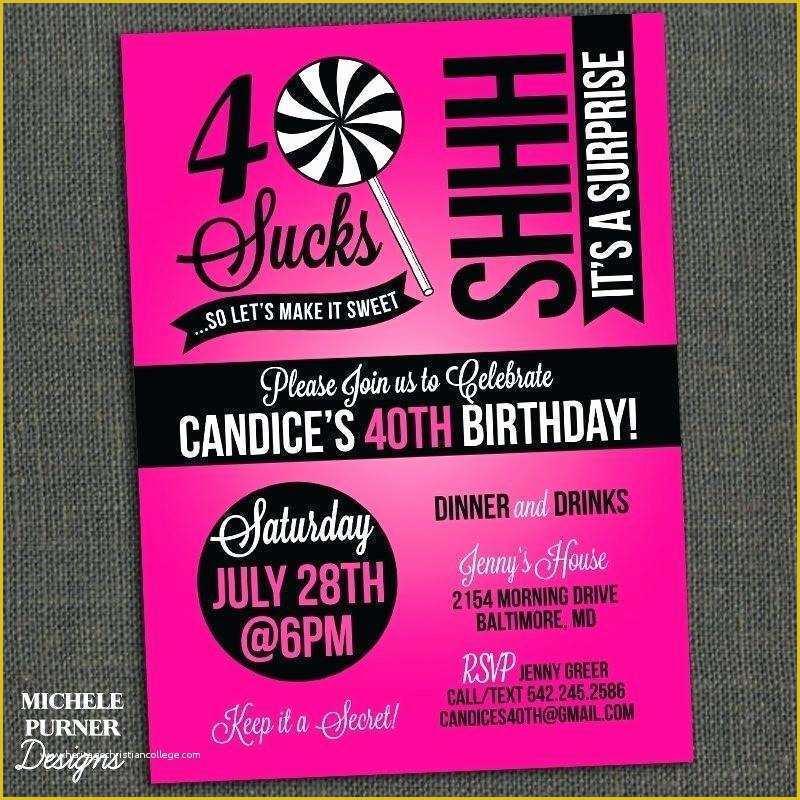 Free Online 40th Birthday Invitation Templates Of Free 40th Birthday Invitations Templates – Dailytailgate