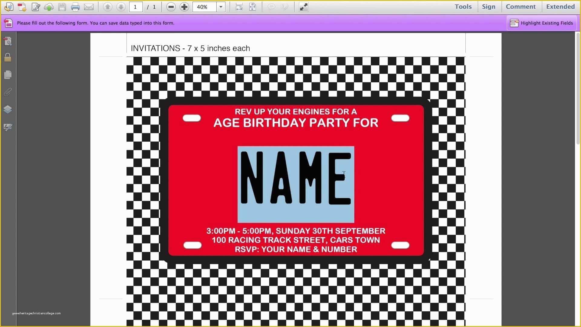 Free Online 40th Birthday Invitation Templates Of Free Line 40th Birthday Invitation Templates Fresh Free