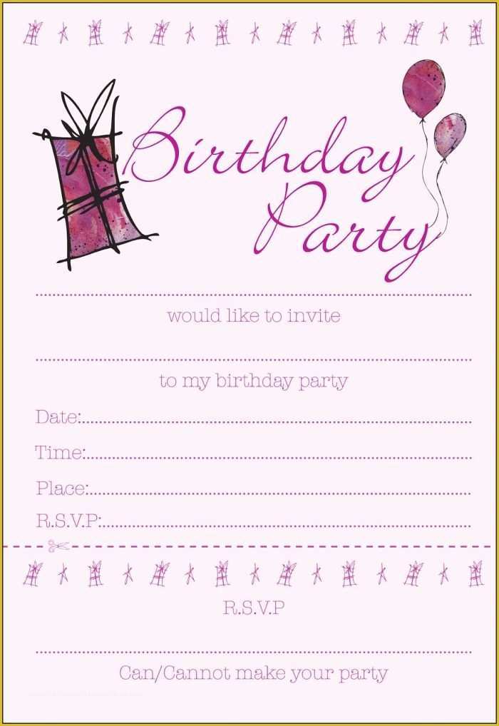 Free Online 40th Birthday Invitation Templates Of Line Birthday Invitation Template Girl Template