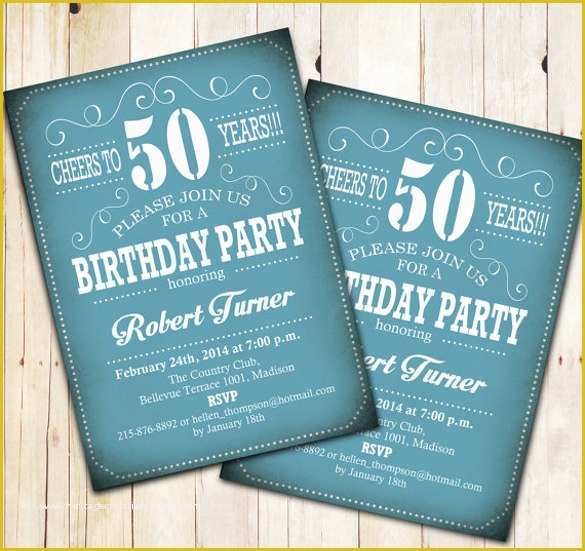 Free Online 50th Birthday Invitation Templates Of 14 50th Birthday Invitations Free Psd Ai Vector Eps
