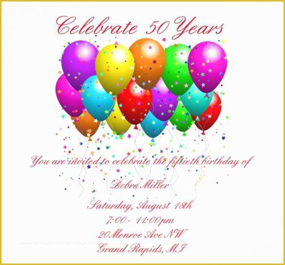 Free Online 50th Birthday Invitation Templates Of 14 50th Birthday Invitations Free Psd Ai Vector Eps