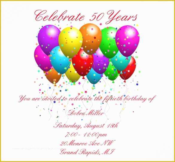Free Online 50th Birthday Invitation Templates Of 14 50th Birthday Invitations Free Psd Ai Vector Eps