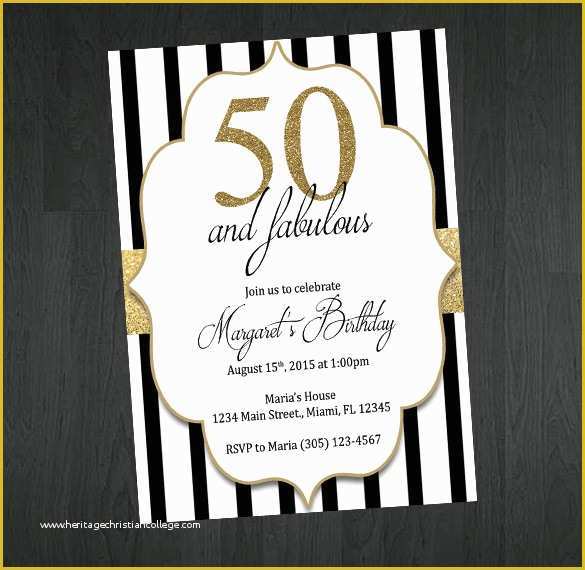 Free Online 50th Birthday Invitation Templates Of 45 50th Birthday Invitation Templates – Free Sample