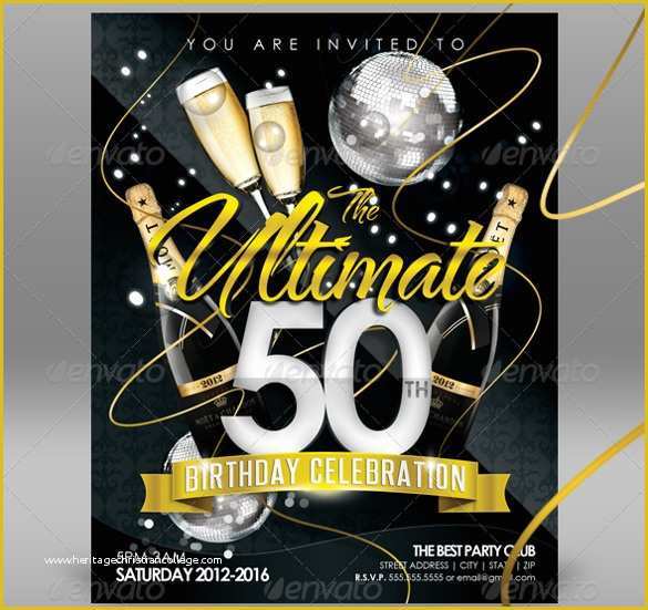 Free Online 50th Birthday Invitation Templates Of 45 50th Birthday Invitation Templates – Free Sample