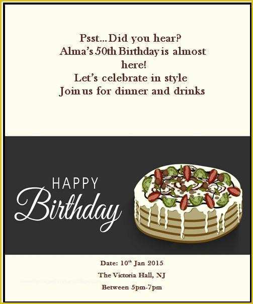Free Online 50th Birthday Invitation Templates Of 50th Birthday Invitation Templates Free Printable Demplates