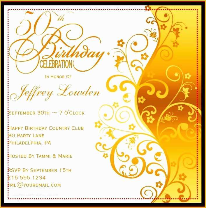 Free Online 50th Birthday Invitation Templates Of 50th Birthday Invitation Templates – Happy Holidays