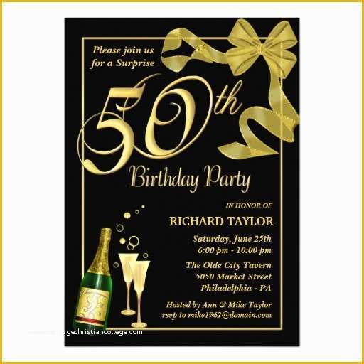 Free Online 50th Birthday Invitation Templates Of 50th Birthday Invitations Ideas – Free Printable Birthday