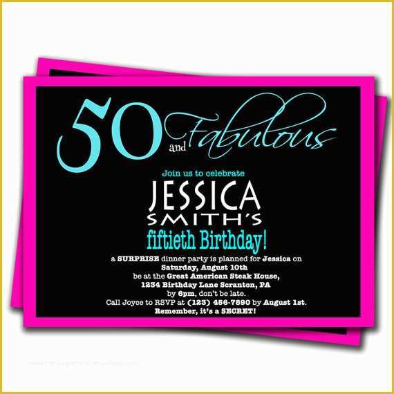 Free Online 50th Birthday Invitation Templates Of 50th Surprise Birthday Party Invitations