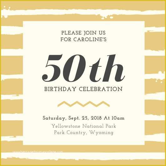 Free Online 50th Birthday Invitation Templates Of Customize 2 040 Birthday Invitation Templates Online Canva