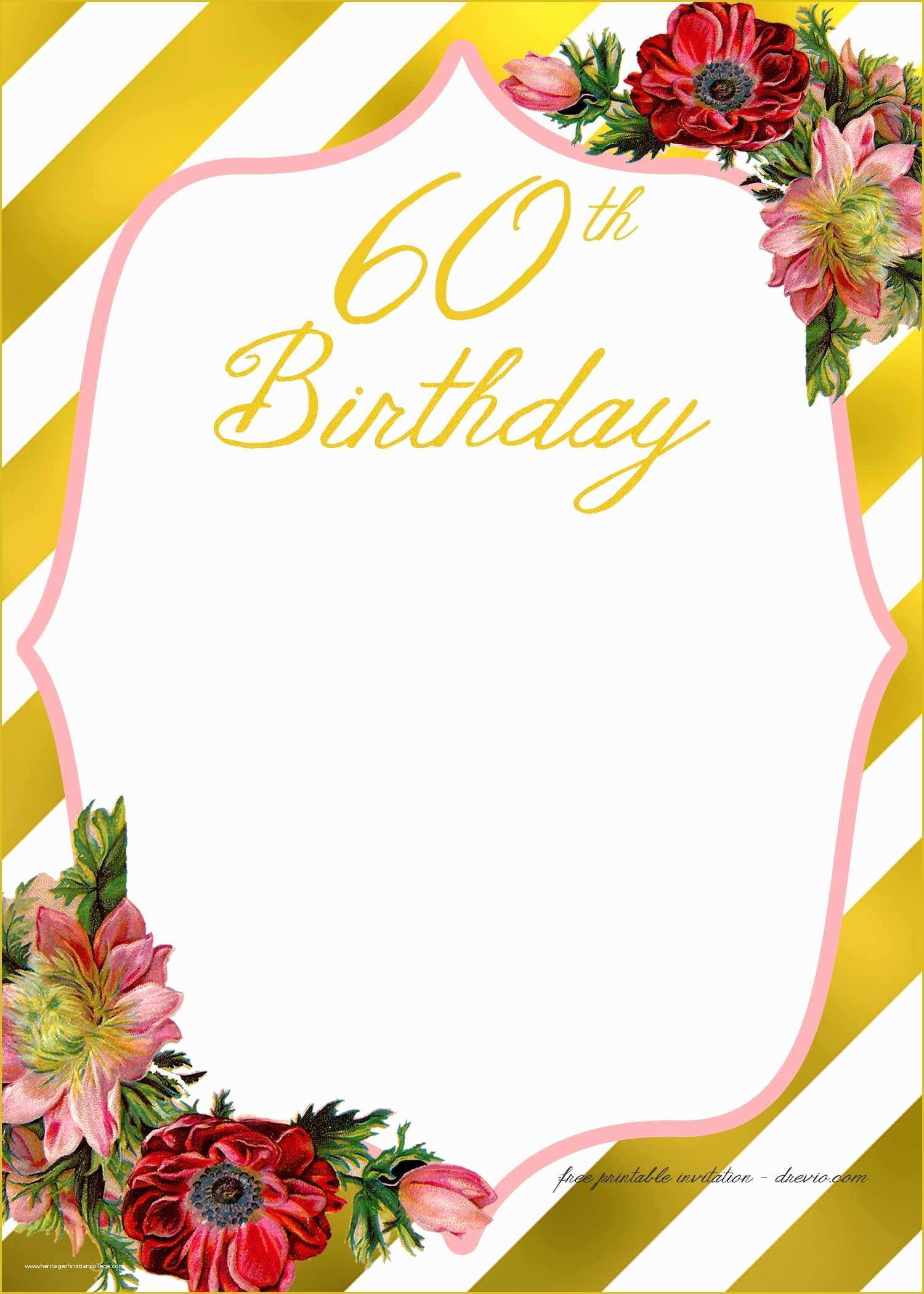 Free Online 50th Birthday Invitation Templates Of Free Printable Adult Birthday Invitation Template – Free