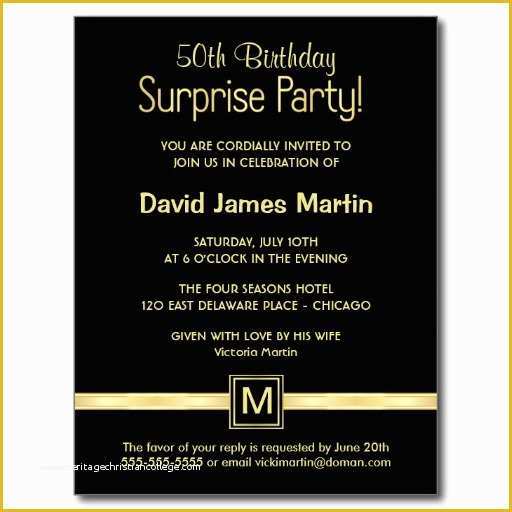 Free Online 50th Birthday Invitation Templates Of Surprise 50th Birthday Party Invitations Wording