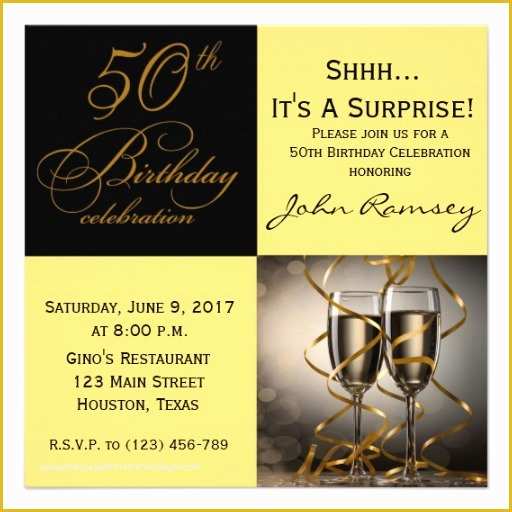 Free Online 50th Birthday Invitation Templates Of Surprise 50th Birthday Party Invitations Wording