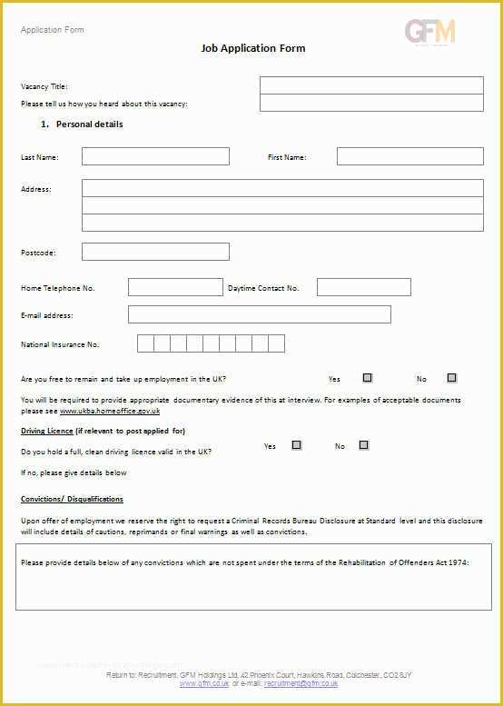 Free Online Application Template Of 18 Job Application form Template Free Word Pdf Excel