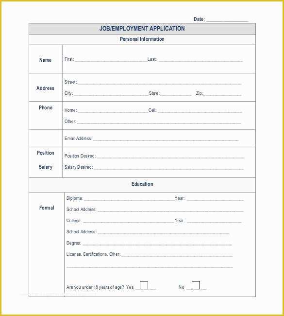 Free Online Application Template Of 21 Employment Application Templates Pdf Doc
