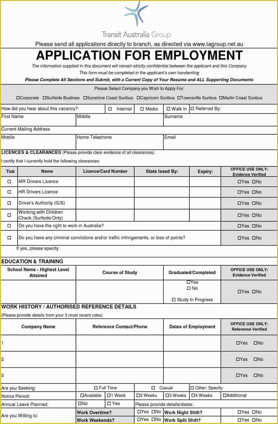 Free Online Application Template Of 8 Free Standard Job Application form Template format