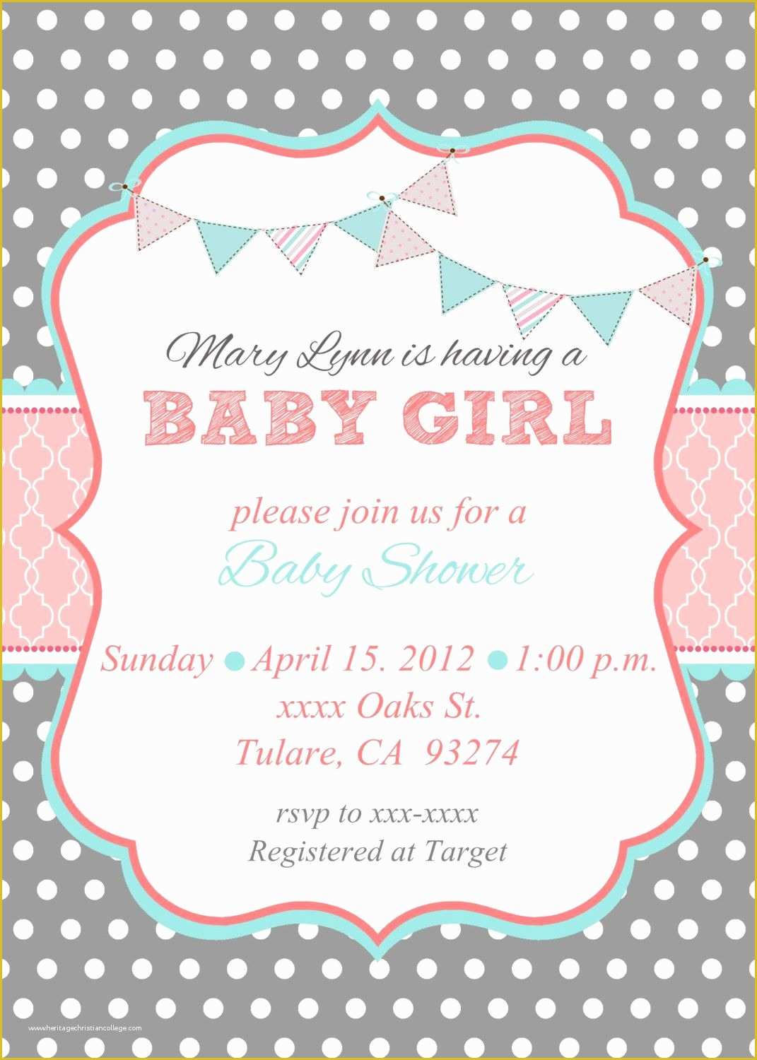 Free Online Baby Shower Invitations Templates Of Loca Date Time Line About Diaper Raffle &amp; Spa Prize