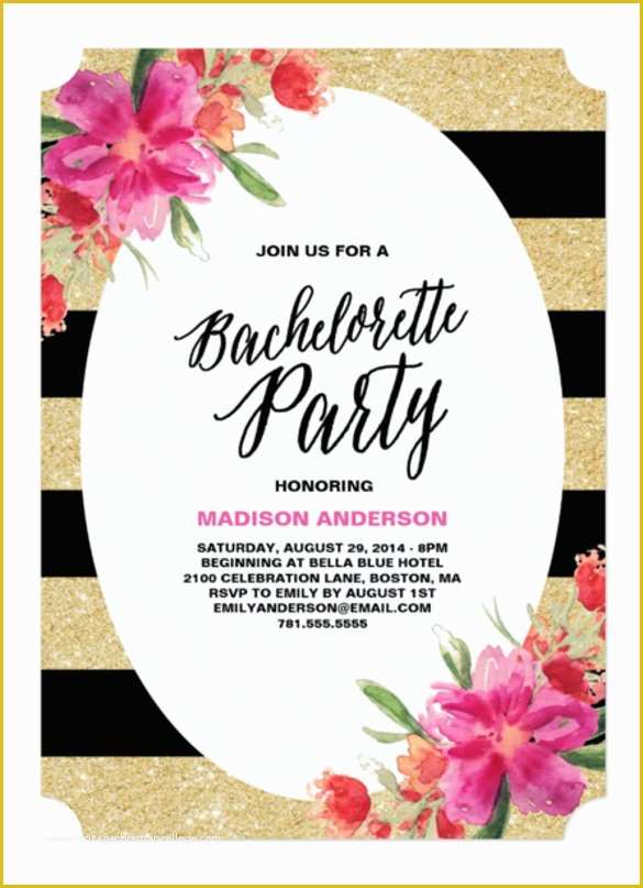 Free Online Bachelorette Party Invitations Templates Of 32 Bachelorette Invitation Templates Psd Ai Word
