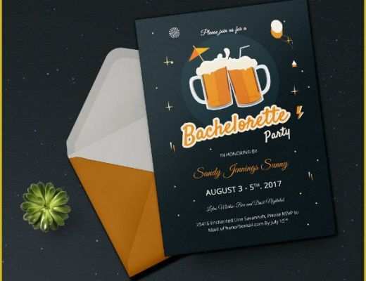 Free Online Bachelorette Party Invitations Templates Of Bachelorette Invitation Template 40 Free Psd Vector