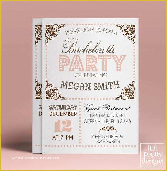 Free Online Bachelorette Party Invitations Templates Of Bachelorette Party Invitation Template Printable