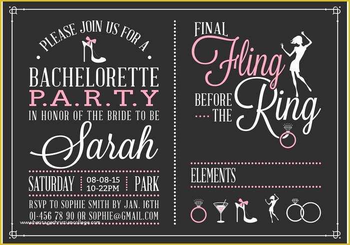 Free Online Bachelorette Party Invitations Templates Of Bachelorette Party Invitation Vector Download Free