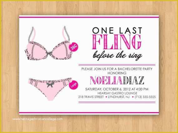 Free Online Bachelorette Party Invitations Templates Of E Last Fling before the Ring Diy Printable Bachelorette