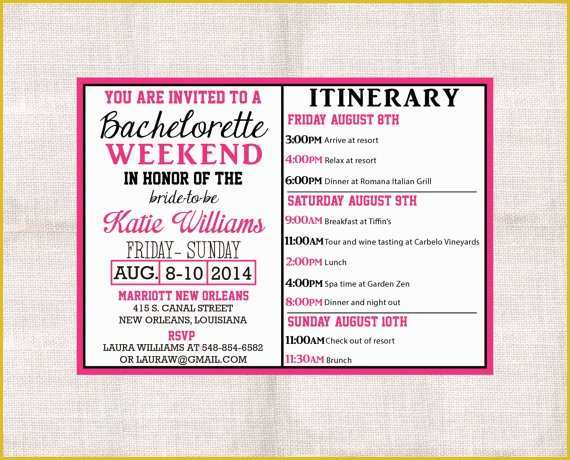 Free Online Bachelorette Party Invitations Templates Of Items Similar to Bachelorette Party Weekend Invitation and