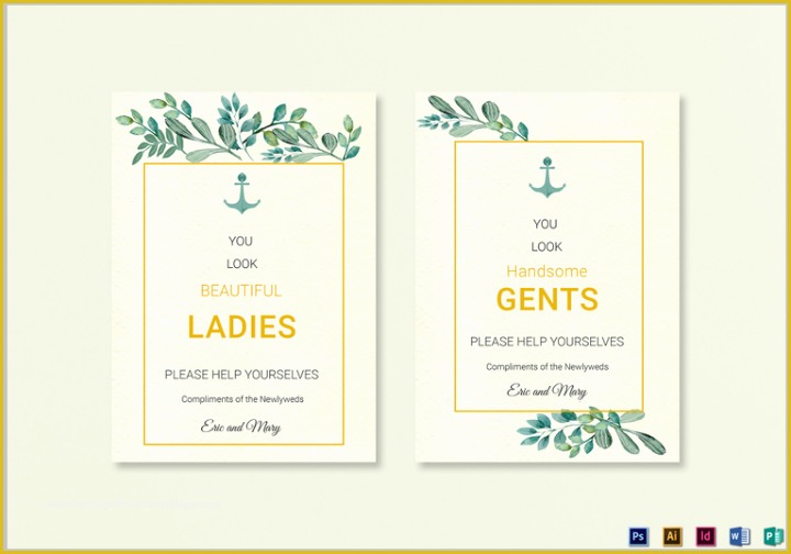 Free Online Bathroom Design Templates Of 14 Wedding Bathroom Sign Templates Editable Psd Ai