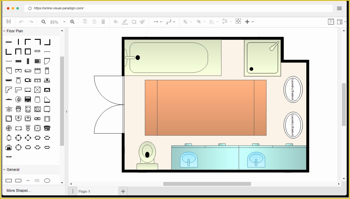 Free Online Bathroom Design Templates Of Free Bathroom Floor Plan Template