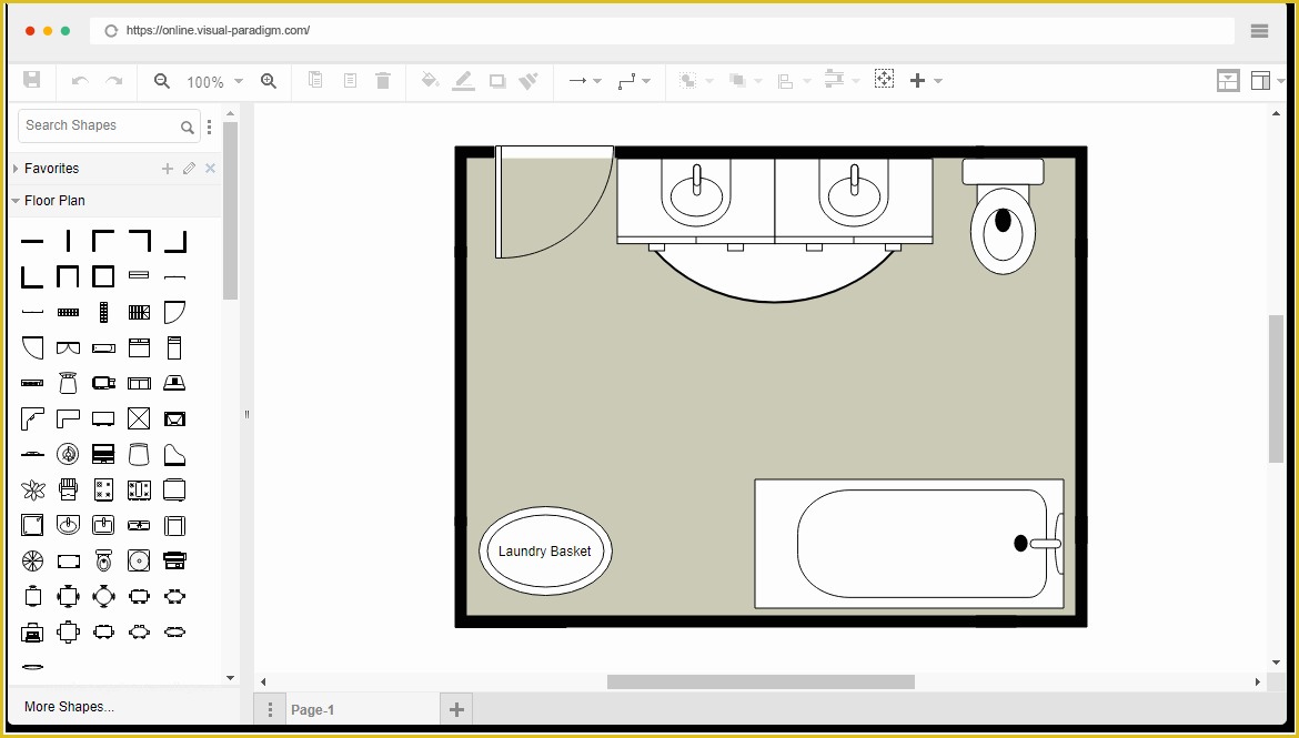 Free Online Bathroom Design Templates Of Free Bathroom Floor Plan Template