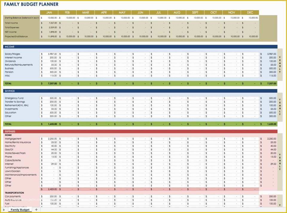 Free Online Budget Planner Template Of Free Monthly Bud Templates