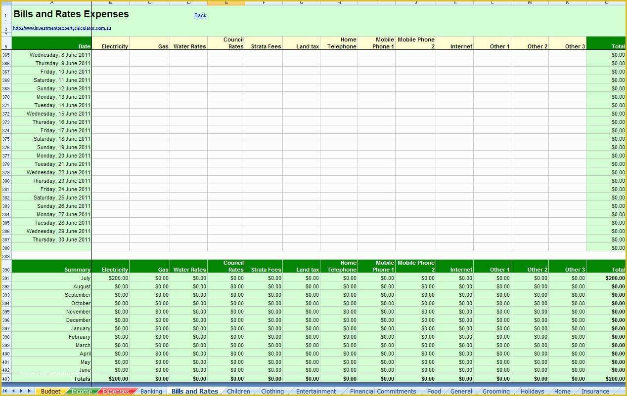 Free Online Budget Planner Template Of Free Prehensive Bud Planner Spreadsheet Excel