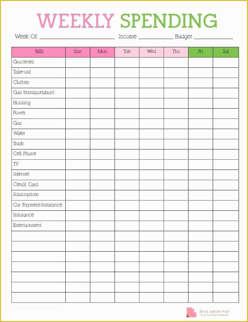 Free Online Budget Planner Template Of List Down Your Weekly Expenses with This Free Printable