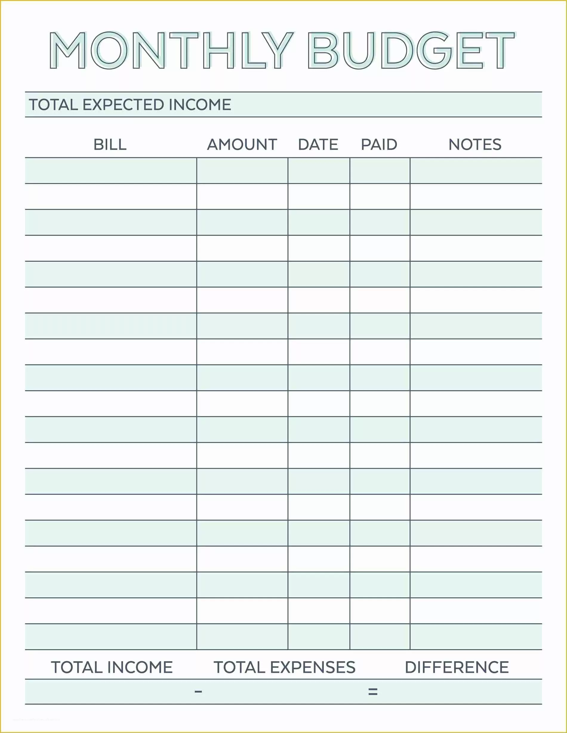 Free Online Budget Template Of Bud Planner Planner Worksheet Monthly Bills Template