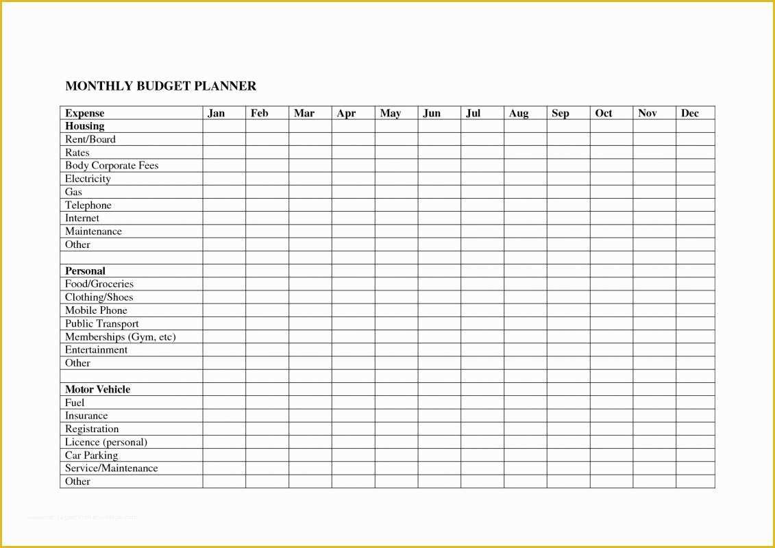 Free Online Budget Template Of Free Printable Monthly Bud Worksheets