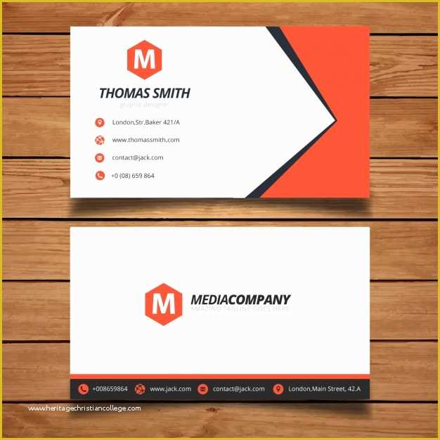 Free Online Business Card Templates Printable Of Red Business Card Template Design Vector