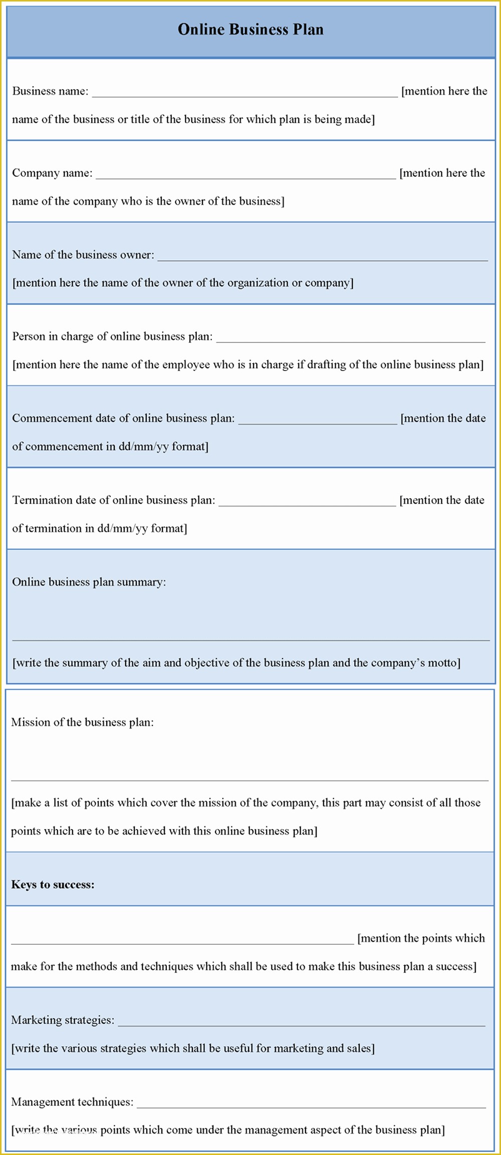 Free Online Business Proposal Template Of Plan Template for Line Business Template Of Line