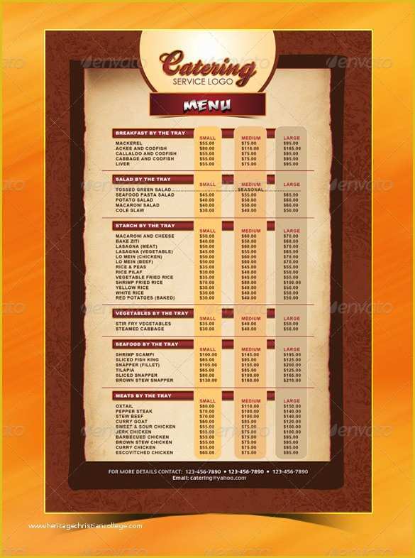 Free Online Catering Menu Templates Of 23 Catering Menu Templates Ai Psd Google Docs Apple