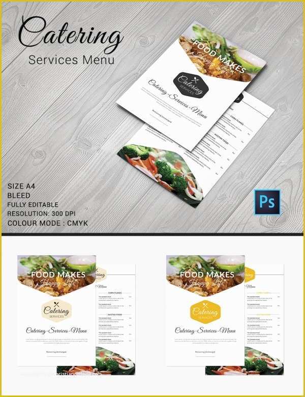 Free Online Catering Menu Templates Of Catering Menu Template – 30 Free Psd Eps Documents