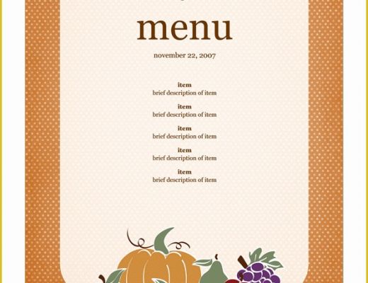 Free Online Catering Menu Templates Of Menu Template Word