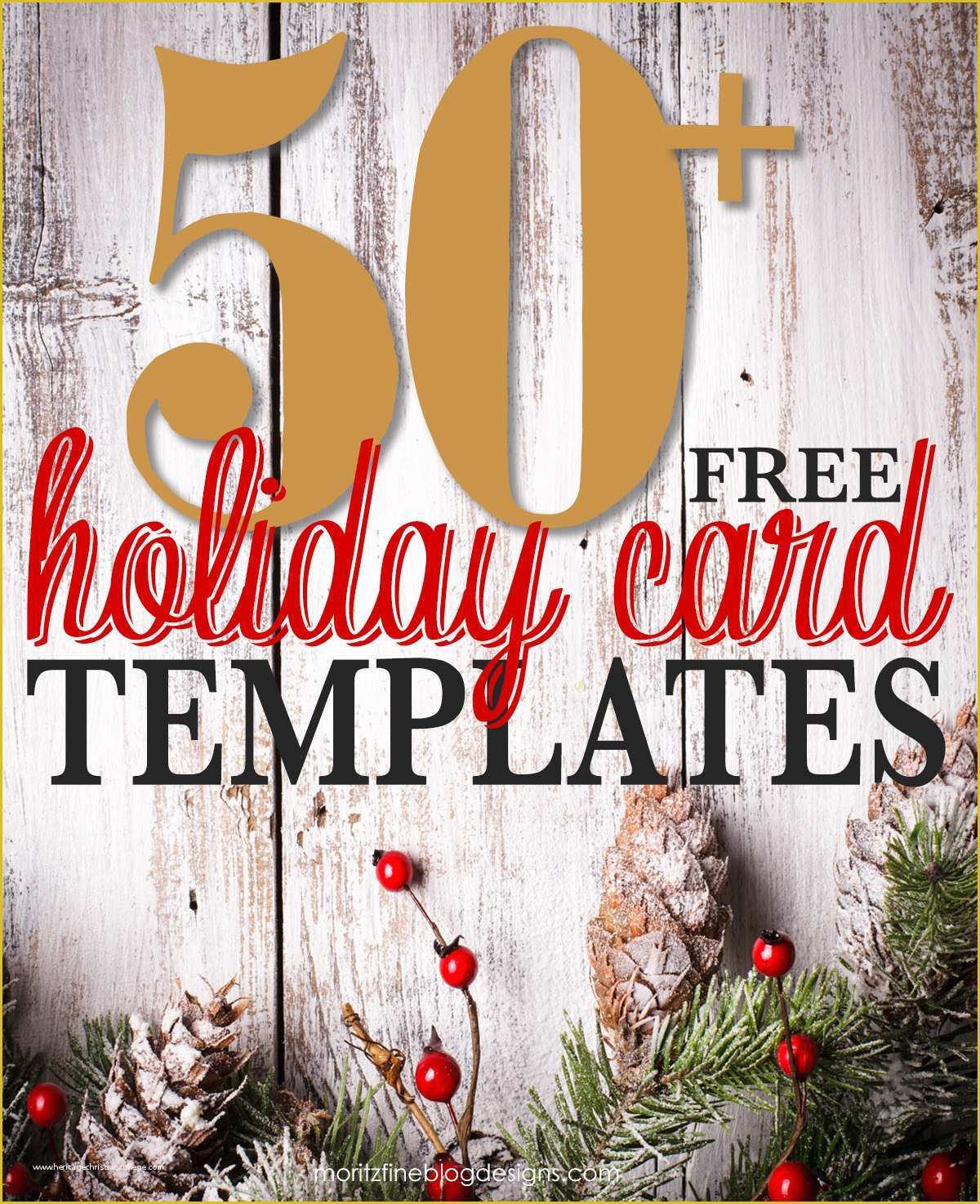 Free Online Christmas Card Templates Of 50 Free Holiday Card Templates Moritz Fine Designs