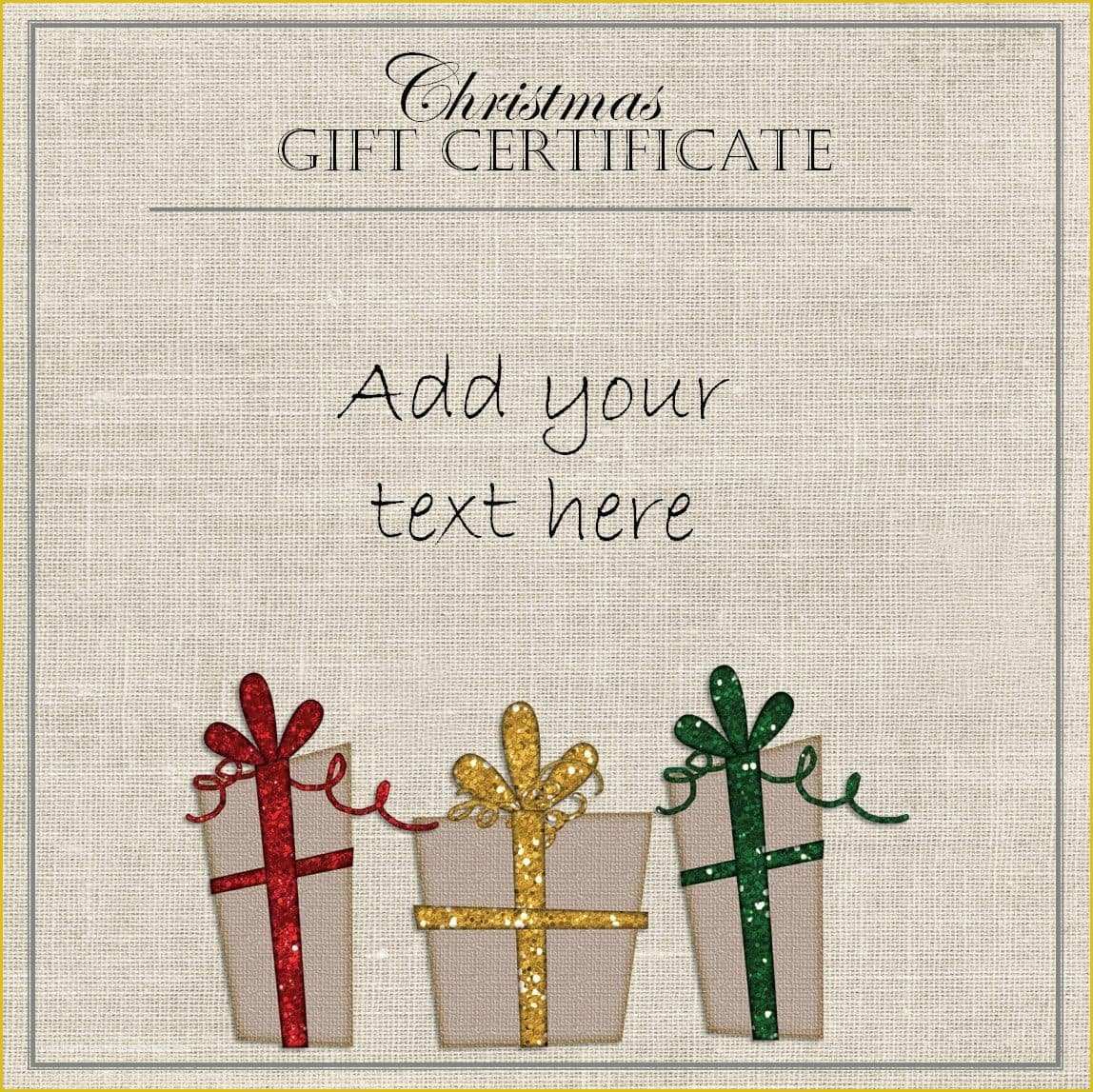 Free Online Christmas Card Templates Of Free Christmas Gift Certificate Template