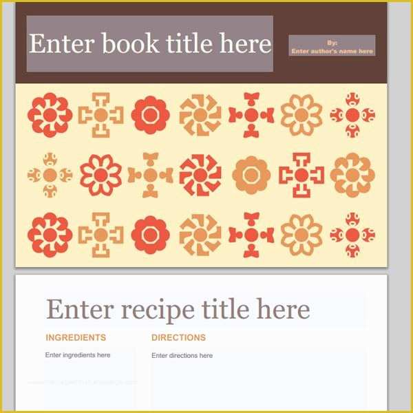 Free Online Cookbook Template Of Collection Of Free Cookbook Templates Great Layouts for