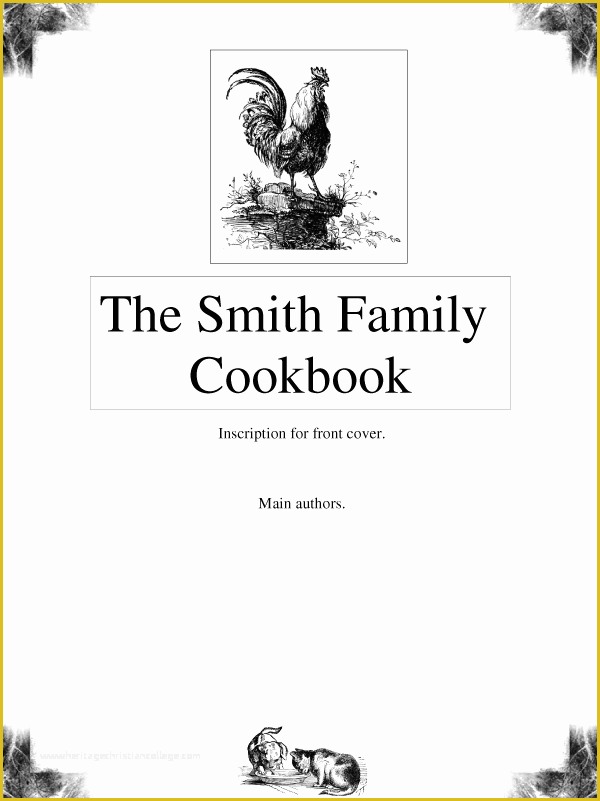 Free Online Cookbook Template Of Cookbook software Template