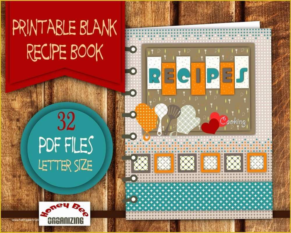Free Online Cookbook Template Of Diy Printable Recipe Book Recipe Binder Printable Set