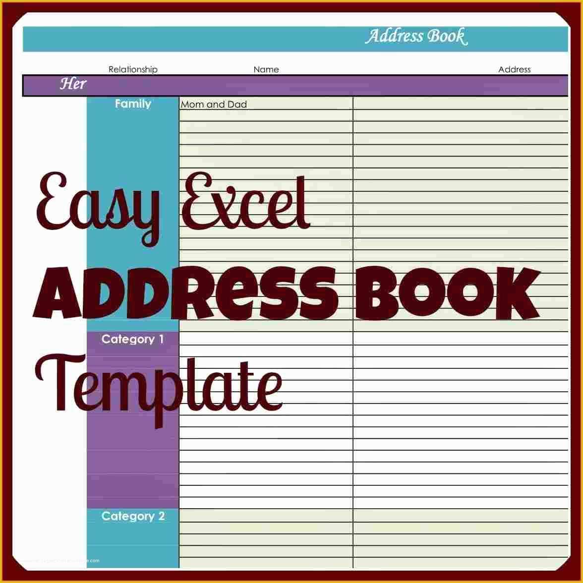 Free Online Cookbook Template Of Free Address Book Template