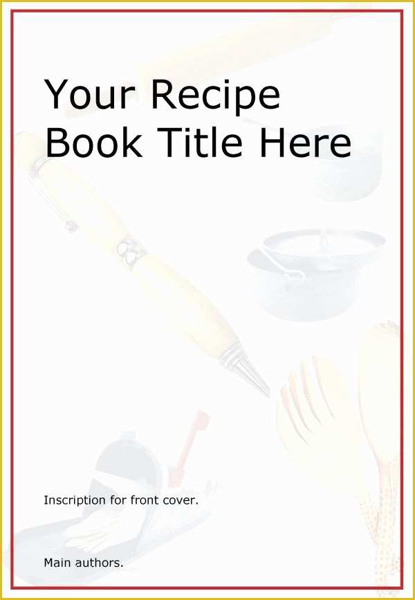 Free Online Cookbook Template Of Free Printable Kids Cookbook